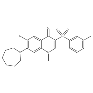 7-(azepan-1-yl)-6-fluoro-1-methyl-3-(m-tolylsulfonyl)quinolin-4(1H)-one Structure