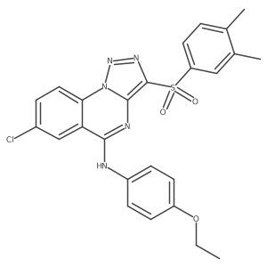7-chloro-3-[(3,4-dimethylphenyl)sulfonyl]-N-(4-ethoxyphenyl)[1,2,3]triazolo[1,5-a]quinazolin-5-amine结构式