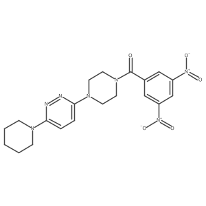 (3,5-Dinitrophenyl)(4-(6-(piperidin-1-yl)pyridazin-3-yl)piperazin-1-yl)methanone Structure