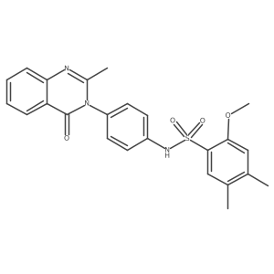 2-methoxy-4,5-dimethyl-N-(4-(2-methyl-4-oxoquinazolin-3(4H)-yl)phenyl)benzenesulfonamide Structure