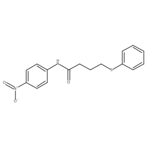 N-(4-nitrophenyl)-4-(phenylthio)butanamide Structure