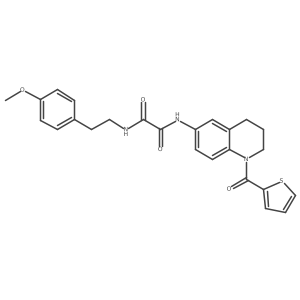 N1-(4-methoxyphenethyl)-N2-(1-(thiophene-2-carbonyl)-1,2,3,4-tetrahydroquinolin-6-yl)oxalamide Structure