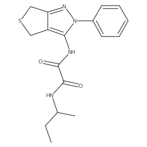 N1-(sec-butyl)-N2-(2-phenyl-4,6-dihydro-2H-thieno[3,4-c]pyrazol-3-yl)oxalamide Structure