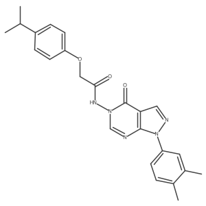 N-(1-(3,4-dimethylphenyl)-4-oxo-1H-pyrazolo[3,4-d]pyrimidin-5(4H)-yl)-2-(4-isopropylphenoxy)acetamide结构式