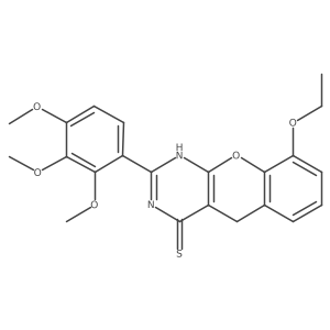 9-ethoxy-2-(2,3,4-trimethoxyphenyl)-3H-chromeno[2,3-d]pyrimidine-4(5H)-thione Structure