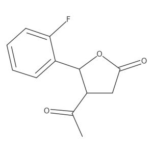 (4R,5R)-4-Acetyl-5-(2-fluorophenyl)oxolan-2-one Structure