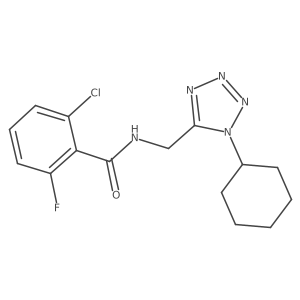 2-chloro-N-((1-cyclohexyl-1H-tetrazol-5-yl)methyl)-6-fluorobenzamide Structure