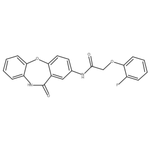 2-(2-fluorophenoxy)-N-(11-oxo-10,11-dihydrodibenzo[b,f][1,4]oxazepin-2-yl)acetamide结构式