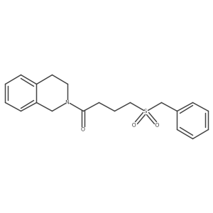 4-(benzylsulfonyl)-1-(3,4-dihydroisoquinolin-2(1H)-yl)butan-1-one结构式