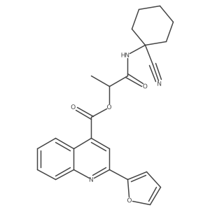 1-[(1-Cyanocyclohexyl)carbamoyl]ethyl 2-(furan-2-yl)quinoline-4-carboxylate Structure