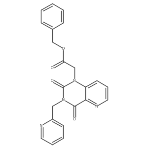 benzyl 2-(2,4-dioxo-3-(pyridin-2-ylmethyl)-3,4-dihydropyrido[3,2-d]pyrimidin-1(2H)-yl)acetate Structure