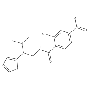 2-chloro-N-(2-(dimethylamino)-2-(thiophen-2-yl)ethyl)-4-nitrobenzamide Structure