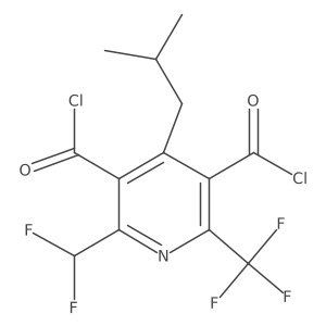 3,5-Pyridinedicarbonyl dichloride, 2-(difluoromethyl)-4-(2-methylpropyl)-6-(trifluoromethyl)- Structure
