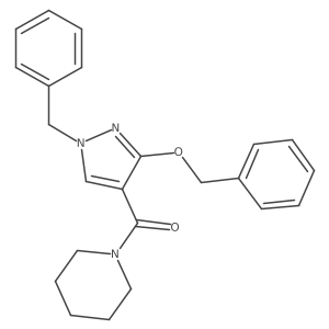 (1-benzyl-3-(benzyloxy)-1H-pyrazol-4-yl)(piperidin-1-yl)methanone Structure