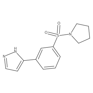 3-(3-Pyrrolidin-1-ylsulfonylphenyl)-1H-pyrazole结构式