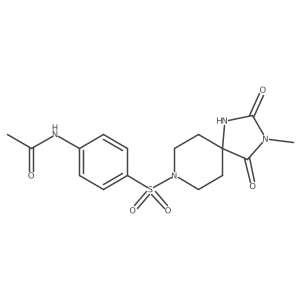 N-[4-({3-methyl-2,4-dioxo-1,3,8-triazaspiro[4.5]decan-8-yl}sulfonyl)phenyl]acetamide结构式