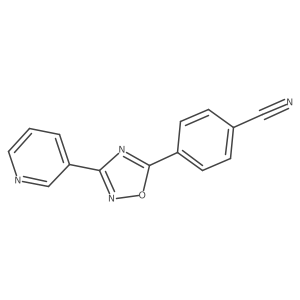 4-(3-(Pyridin-3-yl)-1,2,4-oxadiazol-5-yl)benzonitrile Structure