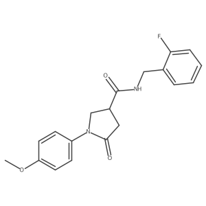 N-[(2-fluorophenyl)methyl]-1-(4-methoxyphenyl)-5-oxopyrrolidine-3-carboxamide Structure