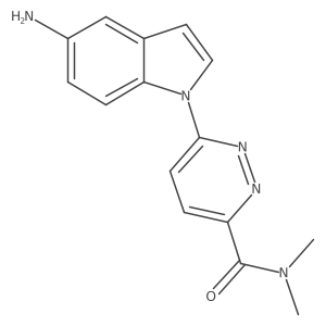 6-(5-aminoindol-1-yl)-N,N-dimethyl-pyridazine-3-carboxamide Structure