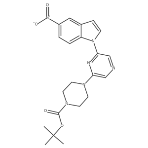 tert-butyl 4-[6-(5-nitroindol-1-yl)pyrazin-2-yl]piperazine-1-carboxylate Structure