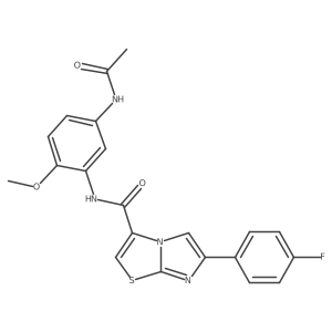 N-(5-acetamido-2-methoxyphenyl)-6-(4-fluorophenyl)imidazo[2,1-b]thiazole-3-carboxamide Structure