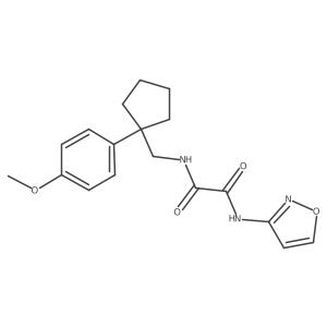 N1-(isoxazol-3-yl)-N2-((1-(4-methoxyphenyl)cyclopentyl)methyl)oxalamide结构式