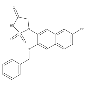 5-(3-Benzyloxy-7-bromonaphthalen-2-yl)-1,1-dioxo-1,2,5-thiadiazolidin-3-one Structure