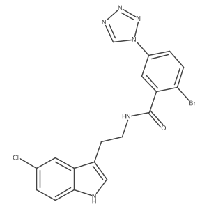 2-bromo-N-[2-(5-chloro-1H-indol-3-yl)ethyl]-5-(1H-tetrazol-1-yl)benzamide Structure