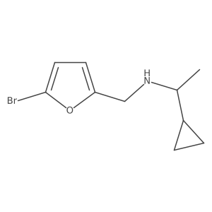 N-[(5-bromofuran-2-yl)methyl]-1-cyclopropylethanamine结构式