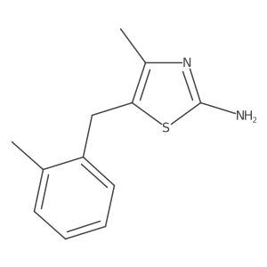 4-Methyl-5-[(2-methylphenyl)methyl]-1,3-thiazol-2-amine Structure