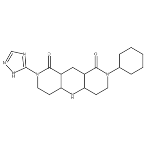 8-cyclohexyl-2-(1H-1,2,4-triazol-5-yl)-3,4,4a,5,5a,6,7,9a,10,10a-decahydropyrido[4,3-b][1,6]naphthyridine-1,9-dione Structure