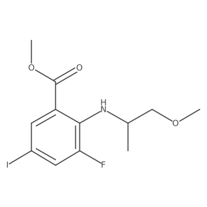 Methyl 3-fluoro-5-iodo-2-[[(1S)-2-methoxy-1-methylethyl]amino]benzoate结构式