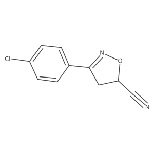 3-(4-Chlorophenyl)-4,5-dihydroisoxazole-5-carbonitrile结构式