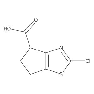 2-Chloro-5,6-dihydro-4H-cyclopentathiazole-4-carboxylic acid结构式