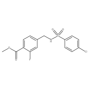 Methyl 4-[(4-chlorobenzenesulfonylamino)methyl]-2-fluorobenzoate结构式