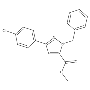 Methyl 1-benzyl-3-(4-chlorophenyl)-1H-pyrazole-5-carboxylate结构式