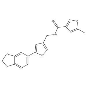 N-((5-(benzo[d][1,3]dioxol-5-yl)isoxazol-3-yl)methyl)-5-methylisoxazole-3-carboxamide Structure