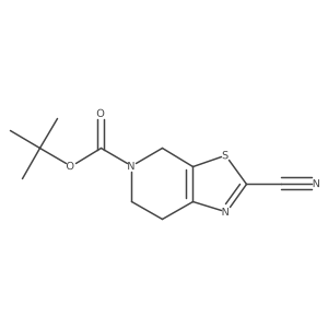 tert-Butyl 2-cyano-6,7-dihydrothiazolo[5,4-c]pyridine-5(4H)-carboxylate Structure