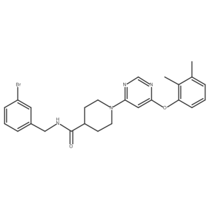 N-[(3-bromophenyl)methyl]-1-[6-(2,3-dimethylphenoxy)pyrimidin-4-yl]piperidine-4-carboxamide结构式