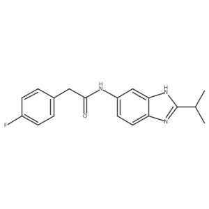 2-(4-fluorophenyl)-N-[2-(propan-2-yl)-1H-benzimidazol-5-yl]acetamide Structure