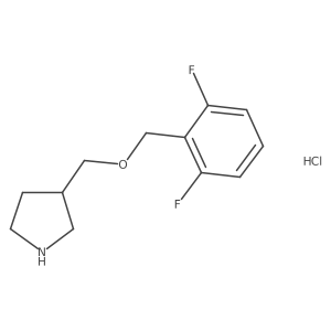 3-(((2,6-Difluorobenzyl)oxy)methyl)pyrrolidine hydrochloride Structure