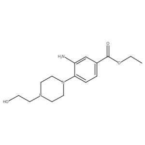 Ethyl 3-amino-4-[4-(2-hydroxyethyl)-1-piperazinyl]benzoate Structure
