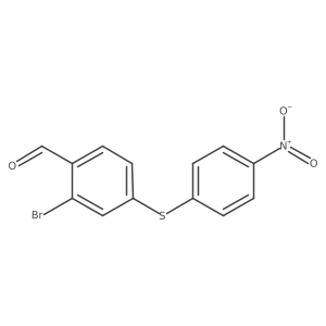 2-Bromo-4-(4-nitro-phenylsulfanyl)-benzaldehyde Structure
