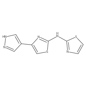 4-(1H-pyrazol-4-yl)-N-(1,3-thiazol-2-yl)-1,3-thiazol-2-amine结构式