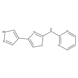 4-(1H-pyrazol-4-yl)-N-pyrimidin-2-yl-1,3-thiazol-2-amine Structure