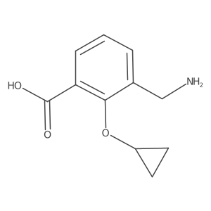 3-(Aminomethyl)-2-cyclopropoxybenzoic acid结构式