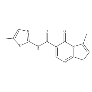 3-methyl-N-(5-methyl-1,3-thiazol-2-yl)-5-oxo-5H-[1,3]thiazolo[3,2-a]pyrimidine-6-carboxamide Structure