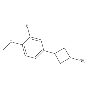 3-(3-Fluoro-4-methoxyphenyl)cyclobutan-1-amine结构式