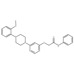 2-({6-[4-(2-methoxyphenyl)piperazin-1-yl]pyrimidin-4-yl}sulfanyl)-N-phenylacetamide结构式