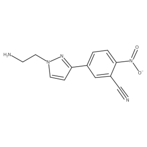 5-(1-(2-aminoethyl)-1H-pyrazol-3-yl)-2-nitrobenzonitrile结构式